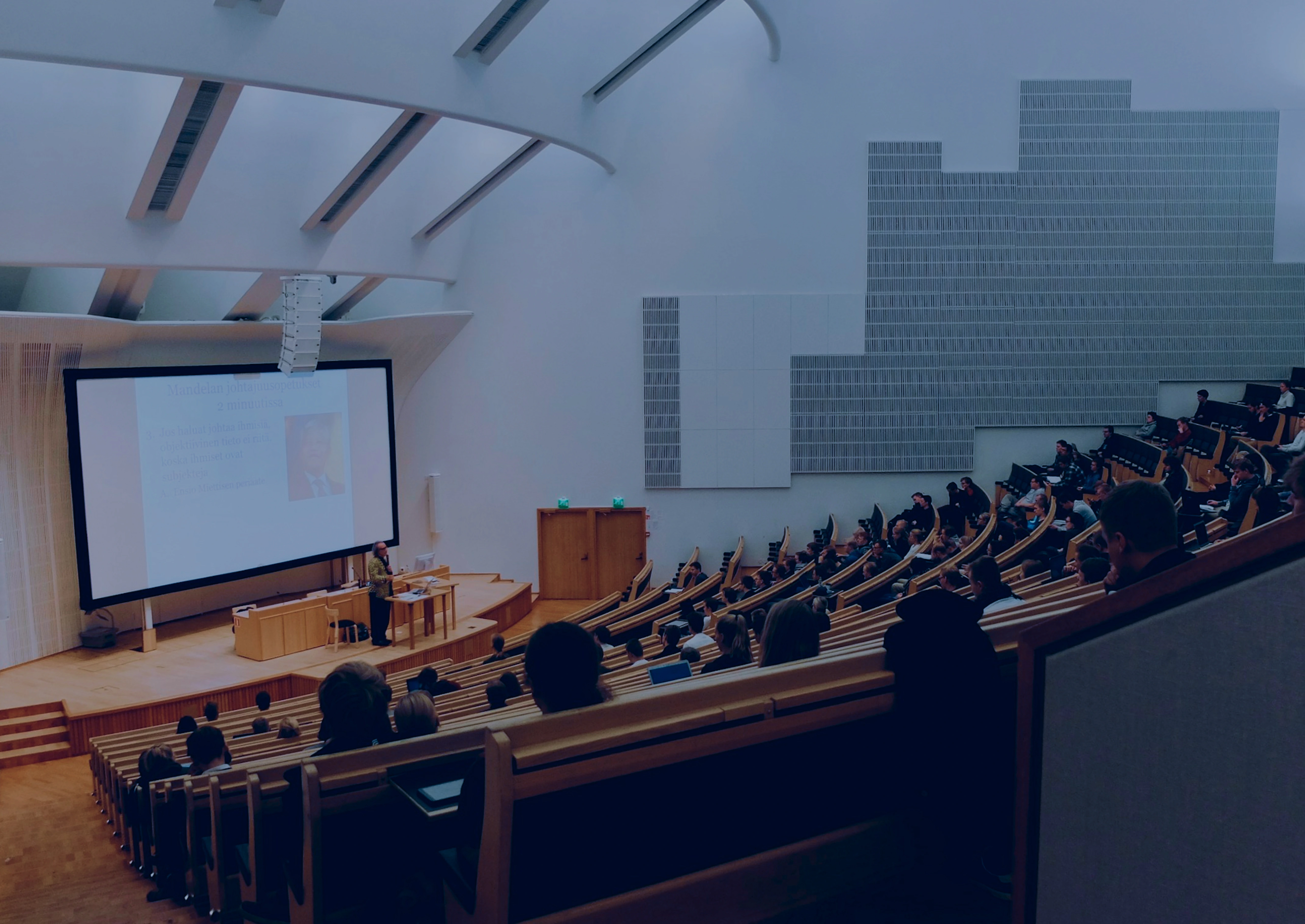 Students in a lecture hall